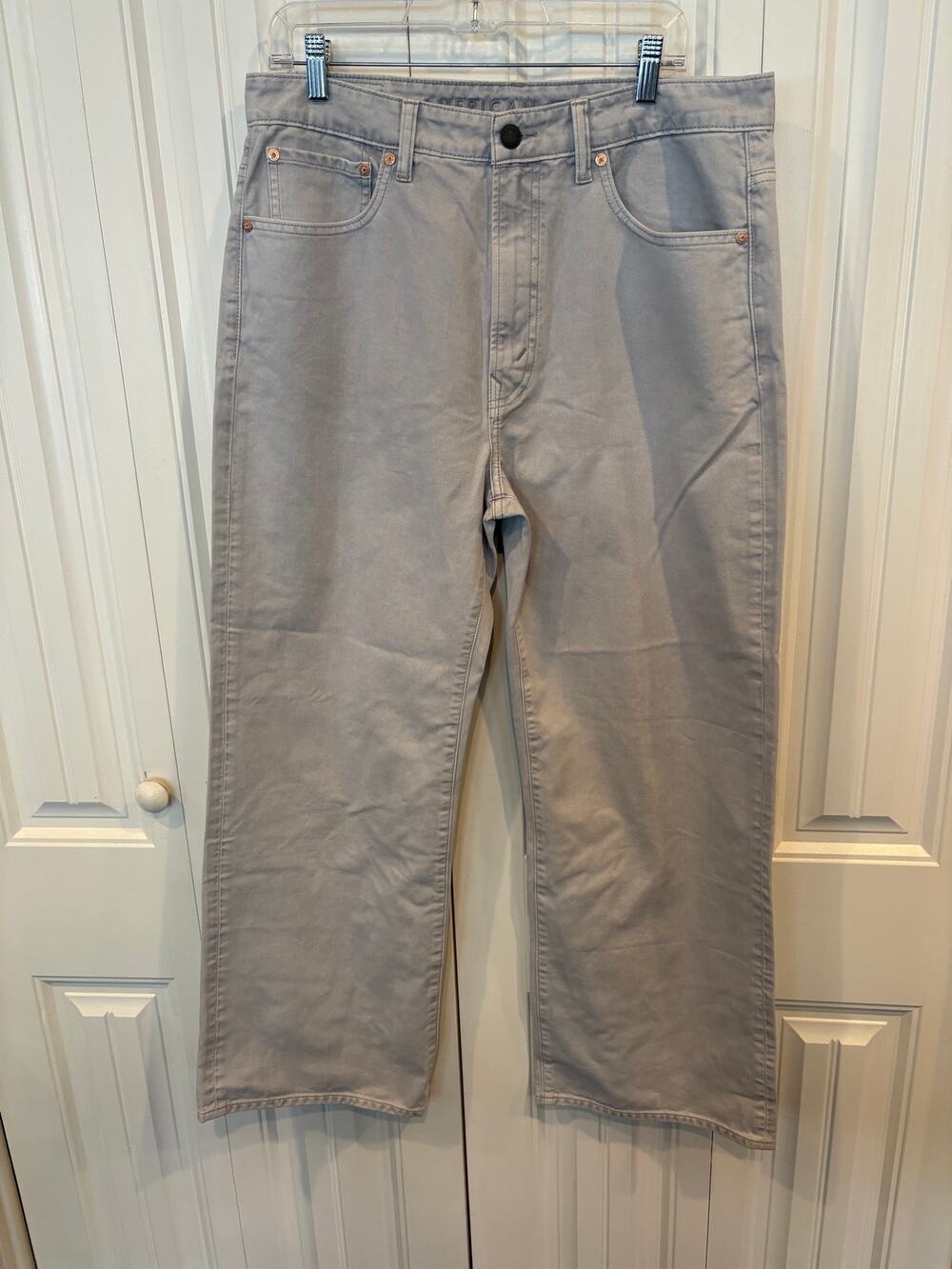 American Eagle Gray Relaxed Bootcut Jeans